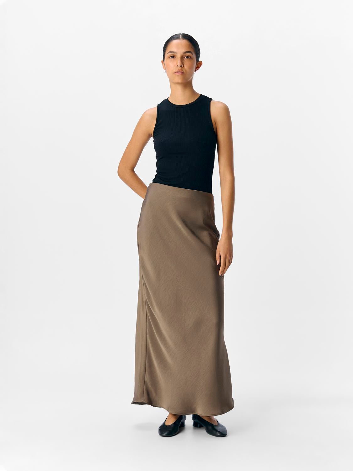 OBJCHILLI Long Skirt - Morel - VERO MODA & VILA Bergvik